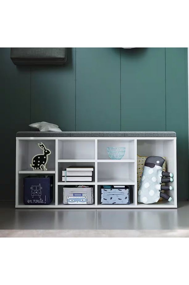 Minderli oturmalı ayakkabılık puflu ayakkabılık ayakkabı depolama dolabı - 5