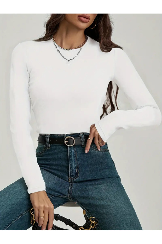 Body cu mânecă lungă elastică - 4