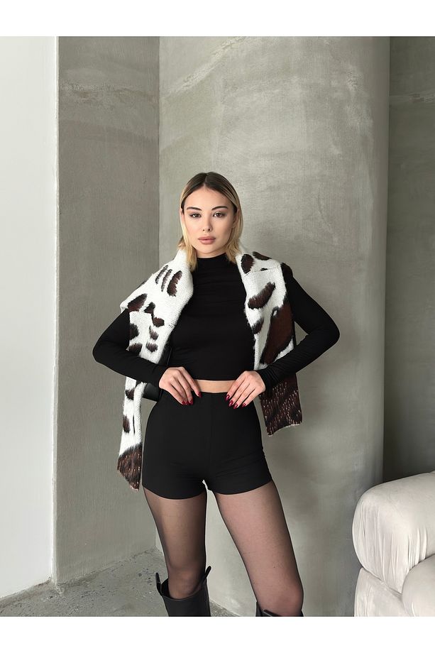 Yüksek Bel Şort - 7