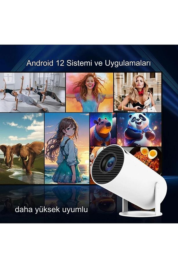 Hy300 Taşınabilir Projektör Ultra Hd Projektör Android 12 Yükseltilmiş 200ansı Wifi - 8