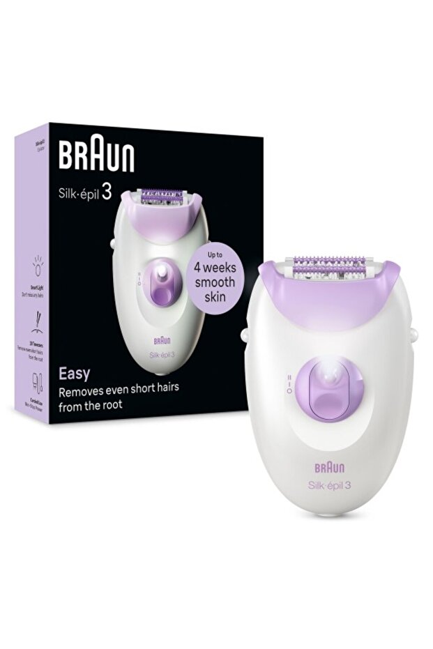 Silk-épil 3, Smart Light, 20 Microgrip tweezers, Corded - SE 3000 epilator power cord