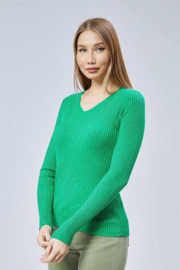 Simli V Yaka Triko - 3