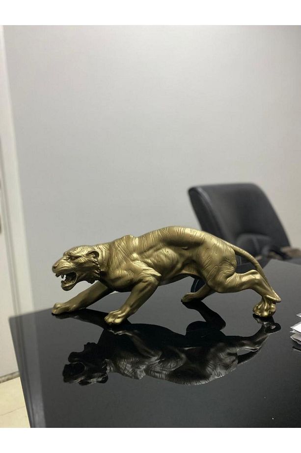 Dekotatif Kaplan Leopar Çita Panter Biblo Heykel - 3