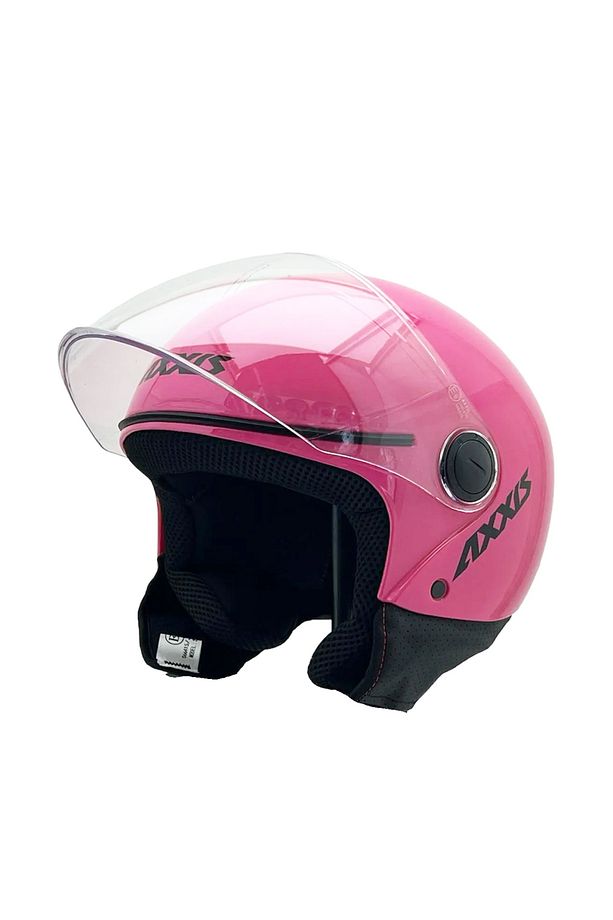 Square S Solid A8 Gloss Pink Yarım Motosiklet Kaskı - 2