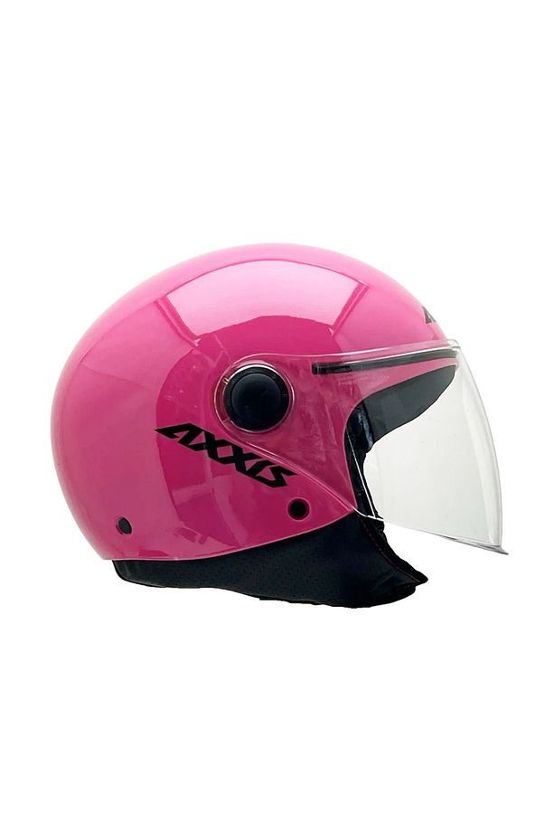 Square S Solid A8 Gloss Pink Yarım Motosiklet Kaskı - 1