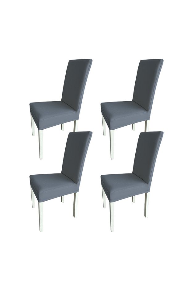 4 Adet Petek Kumaş Salon Tipi Sandalye Kılıfı & Sandalye Örtüsü Seti - 7
