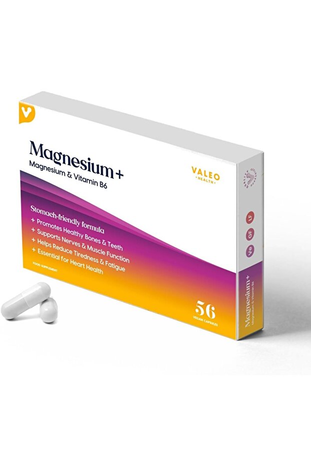 Magnesium+ with Vitamin B6 capsules 56