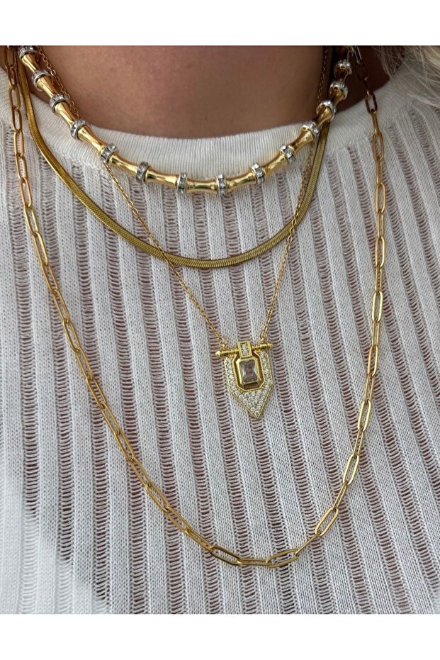 Çelik 4 Lü Kolye - 1