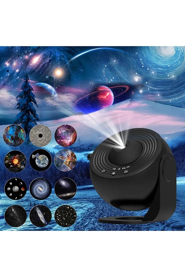 Dinamik Küre Yıldız Projektör Lambası, 13 Filmli LED Masaüstü Kapalı Galaksi Atmosfer Projektörü - 9