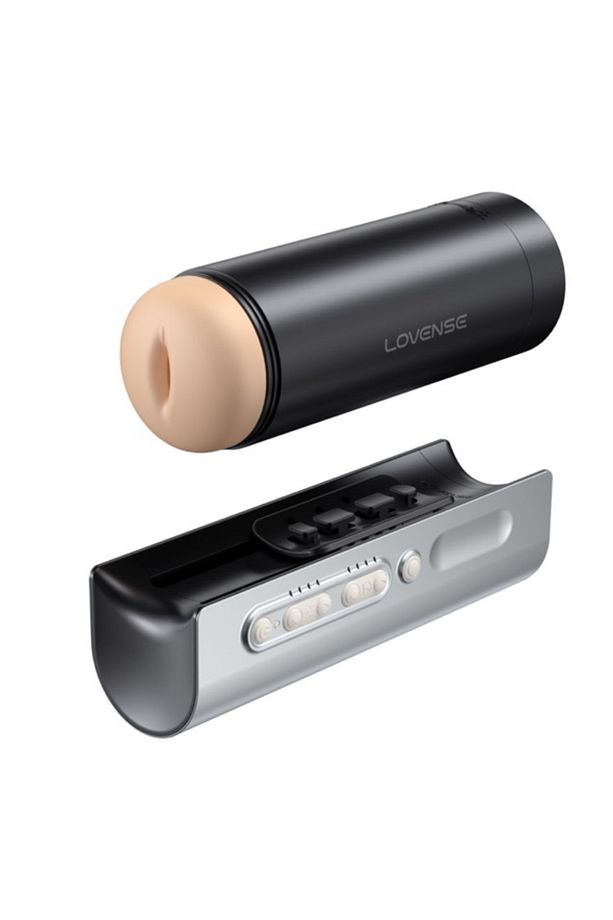 App Kontrol Solace Pro Automatic Thrusting Masturbator Black - 4