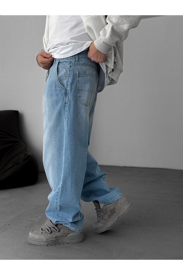 Açık Mavi Yıkamalı Skater Fit Jean DP-11 - 5