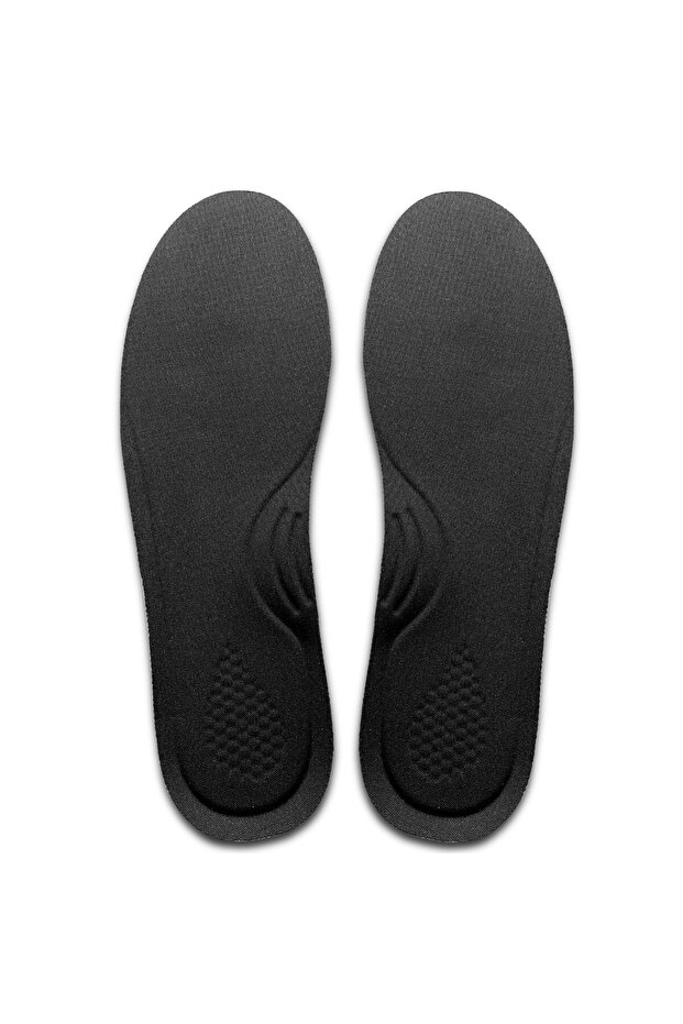 Ortopedik Memory Foam Tabanlık, Konfor & Rahat Ark Takviyeli, Şok Emici Ayakkabı Tabanı, Siyah - 4