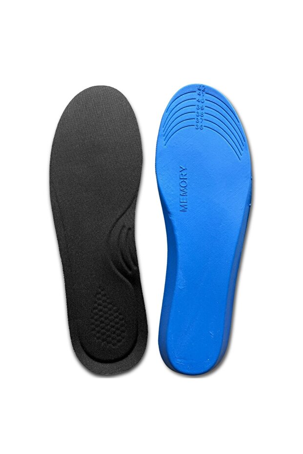 Ortopedik Memory Foam Tabanlık, Konfor & Rahat Ark Takviyeli, Şok Emici Ayakkabı Tabanı, Siyah - 5