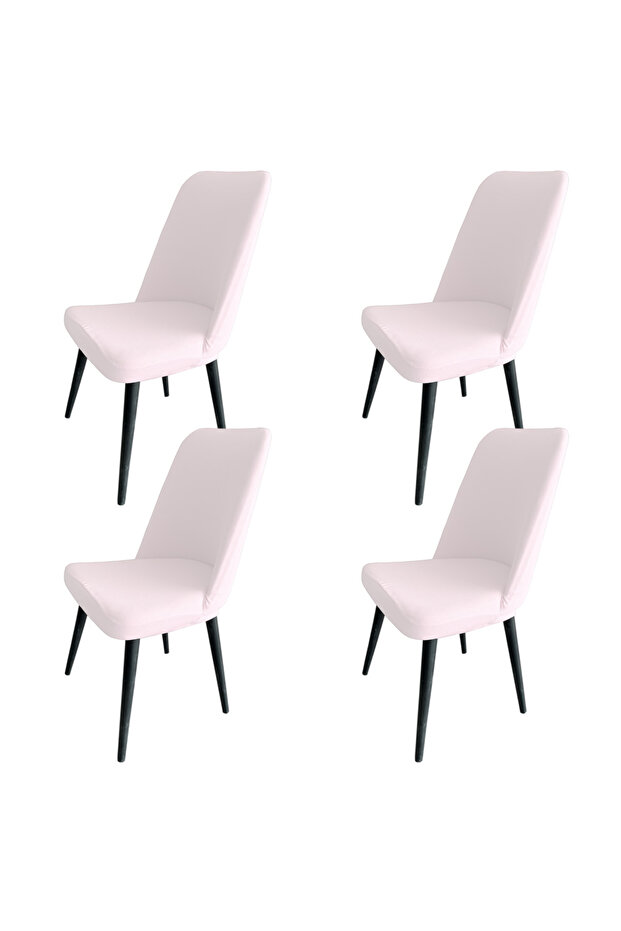 4 Adet Petek Kumaş Gül Tipi Sandalye Kılıfı & Sandalye Örtüsü Seti - 2