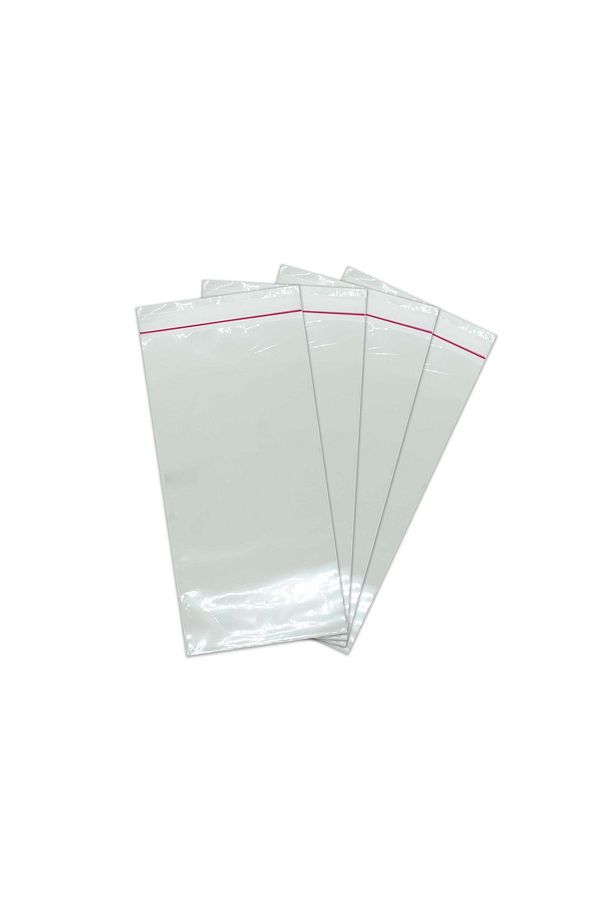 Bantlı Şeffaf Jelatin Poşet 8 x 14 cm Yapışkanlı Poşet 50 Adet - 4