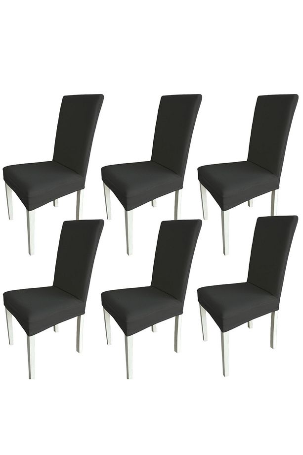 6 Adet Fransız Pamuklu Kumaş Salon Tipi Sandalye Kılıfı & Sandalye Örtüsü Seti - 3