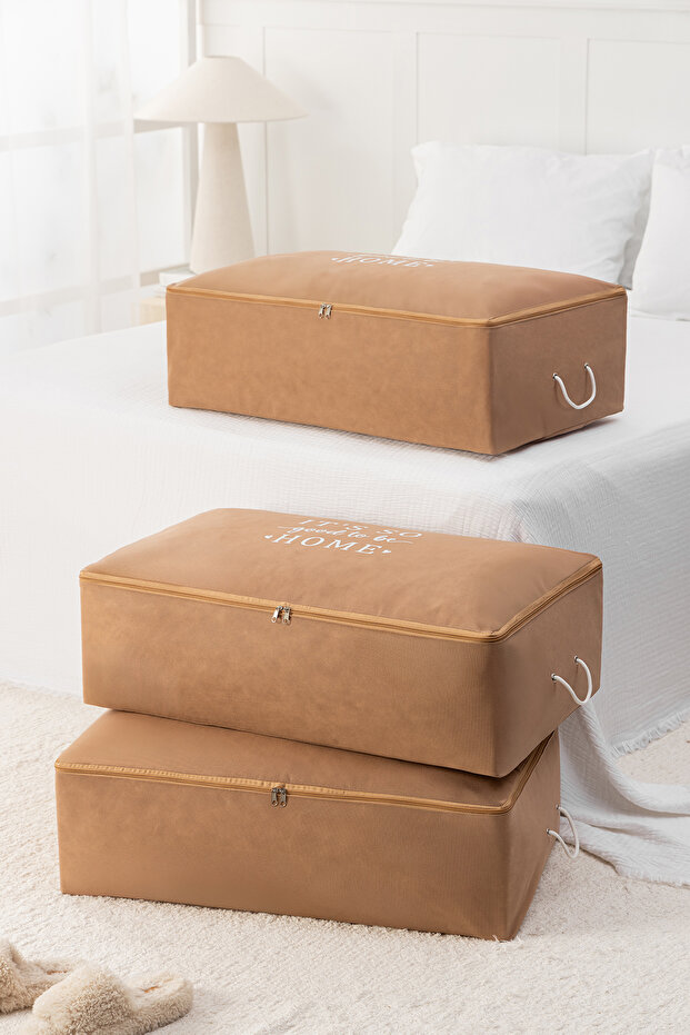 3 pieces mega size under bed pillow quilt sweater storage 74x46x22