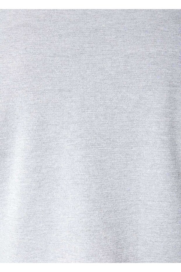 Gri Renk Çelik Örme Triko Hırka - 6