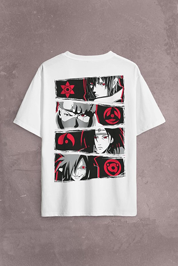 Naruto Kakashi Anime Manga Back Front Printed Oversize T-Shirt Unisex T-Shirt