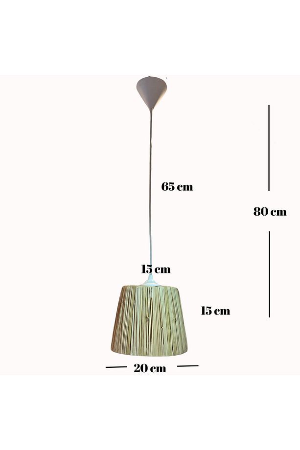 El yapımı rafya hasır avize bohem iskandinav minimal tarz pinterest model avize - 4