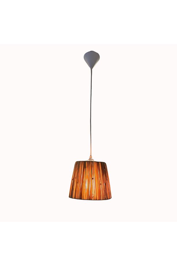 El yapımı rafya hasır avize bohem iskandinav minimal tarz pinterest model avize - 3