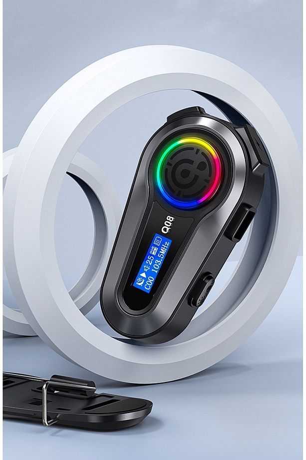 Motorsiklet Kask Interkom Kulaklık Rgb Işık Lcd Ekranlı Bluetooth 5.3 Çift Telefon Bağlantı - 4