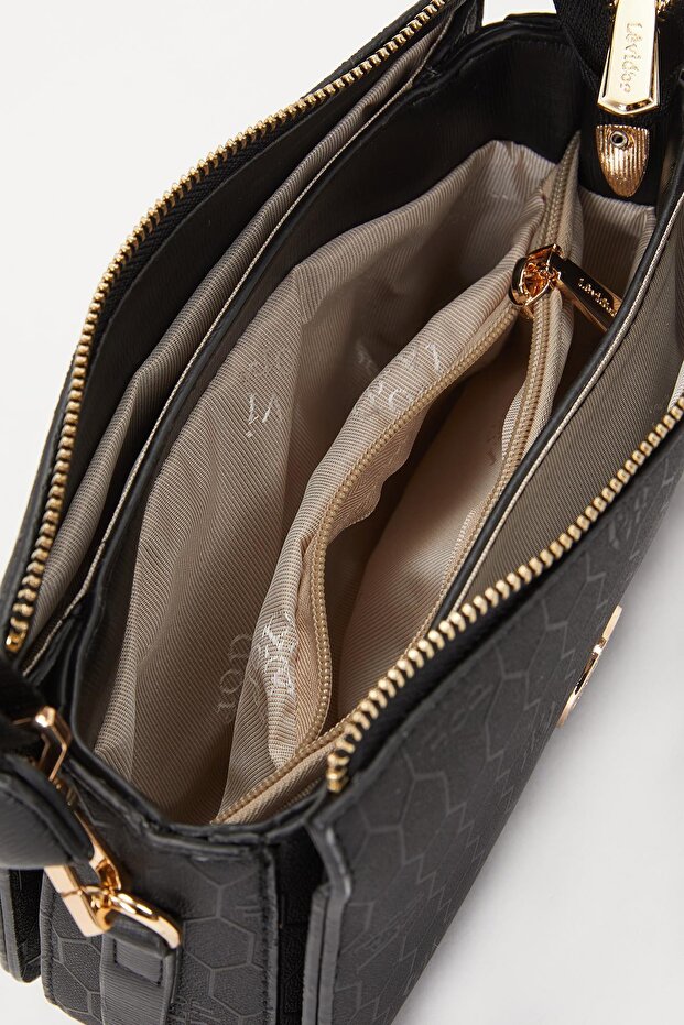 حقيبة كتف سوداء متعددة العيون - 3