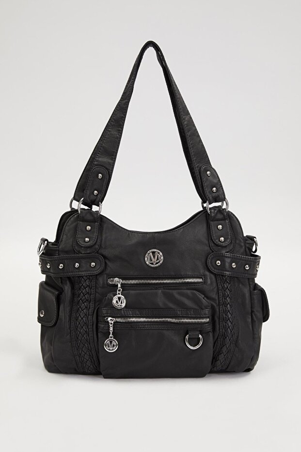 930267 Women's Knitted Detailed Bag with Shoulder Strap