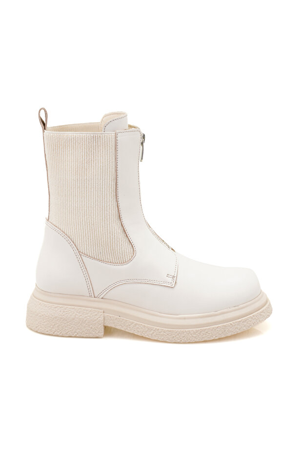 Kadın Ekru Deri Bot - 3