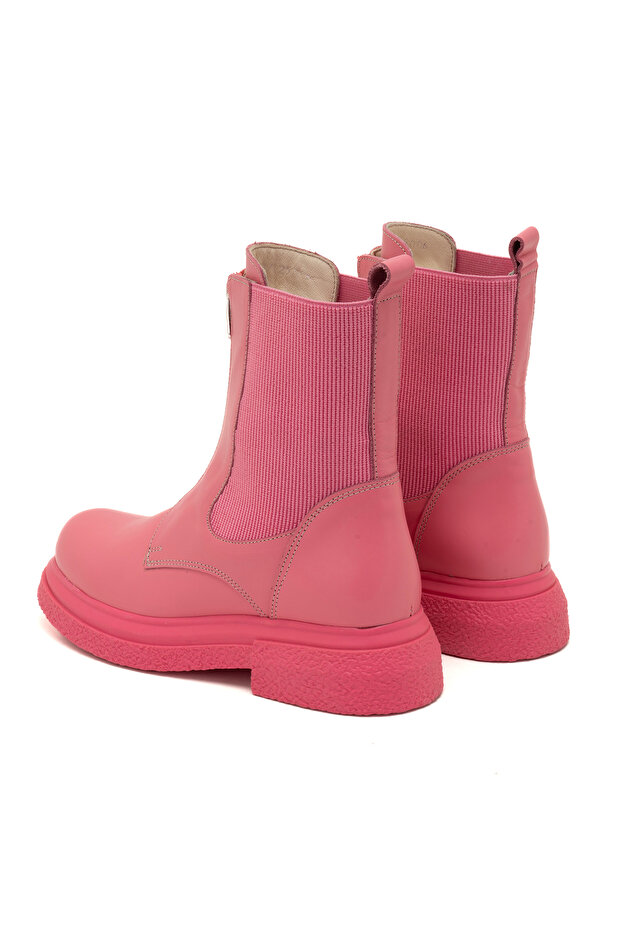 Kadın Pembe Deri Bot - 5