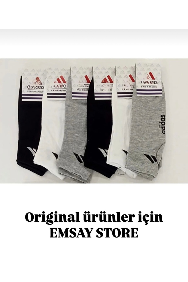 Emsay Store - Set of 6 Orjin Men's Sports and Booties Socks 100% Cotton Mixed Color - 2