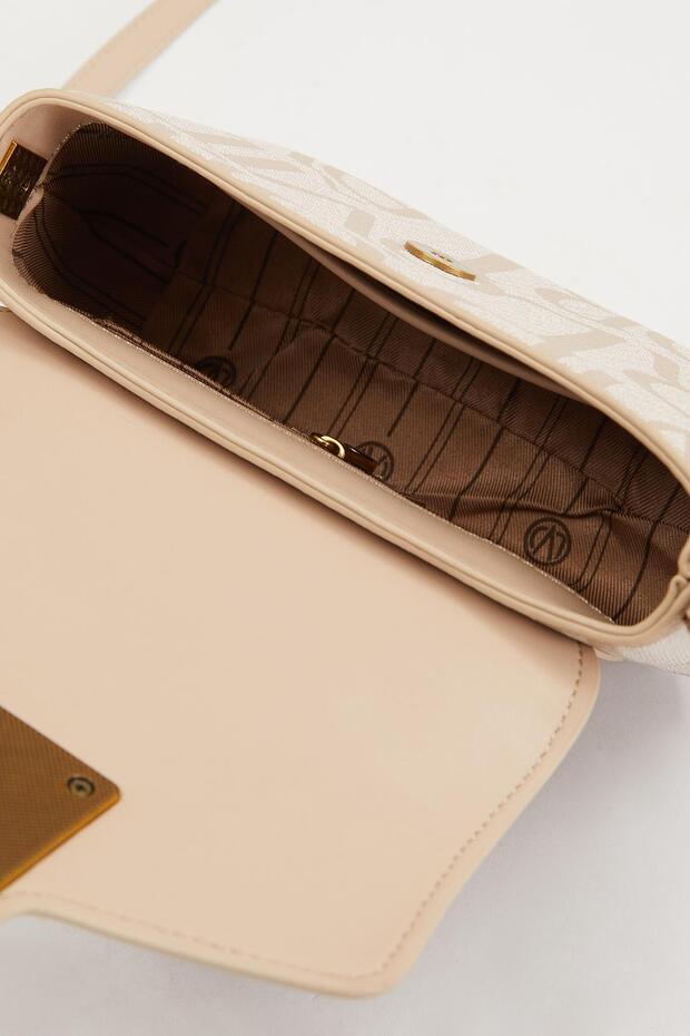 Pink Text Printed Handbag - 4