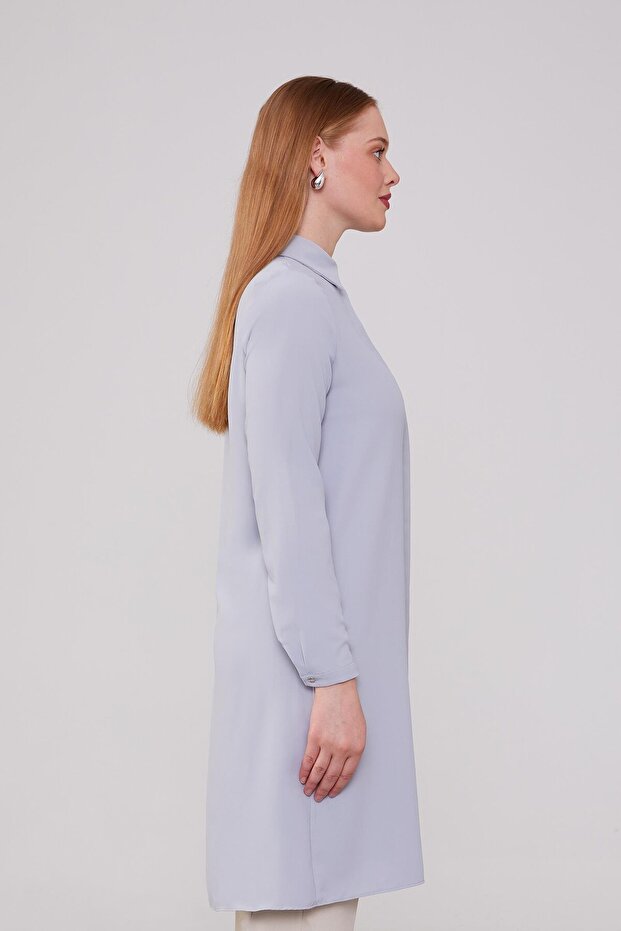 Gri Şifon Tunik - 5