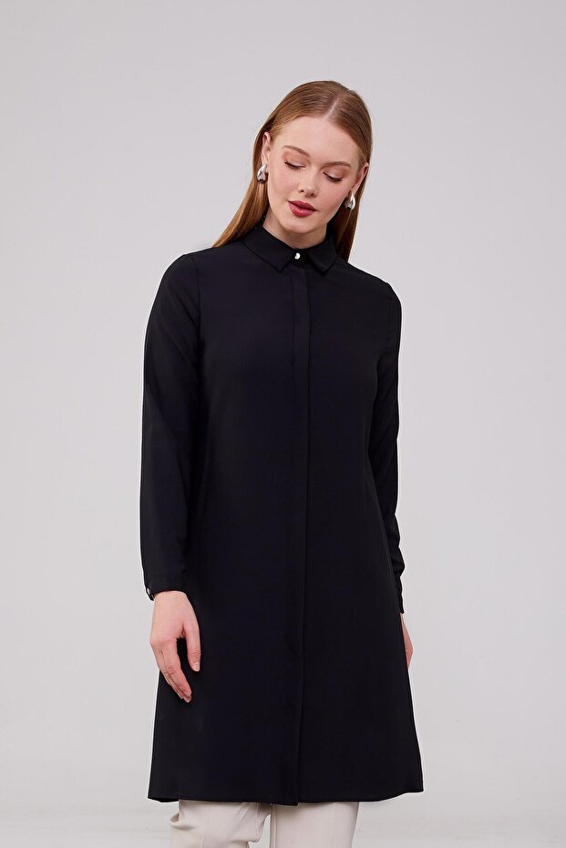 Siyah Şifon Tunik - 3