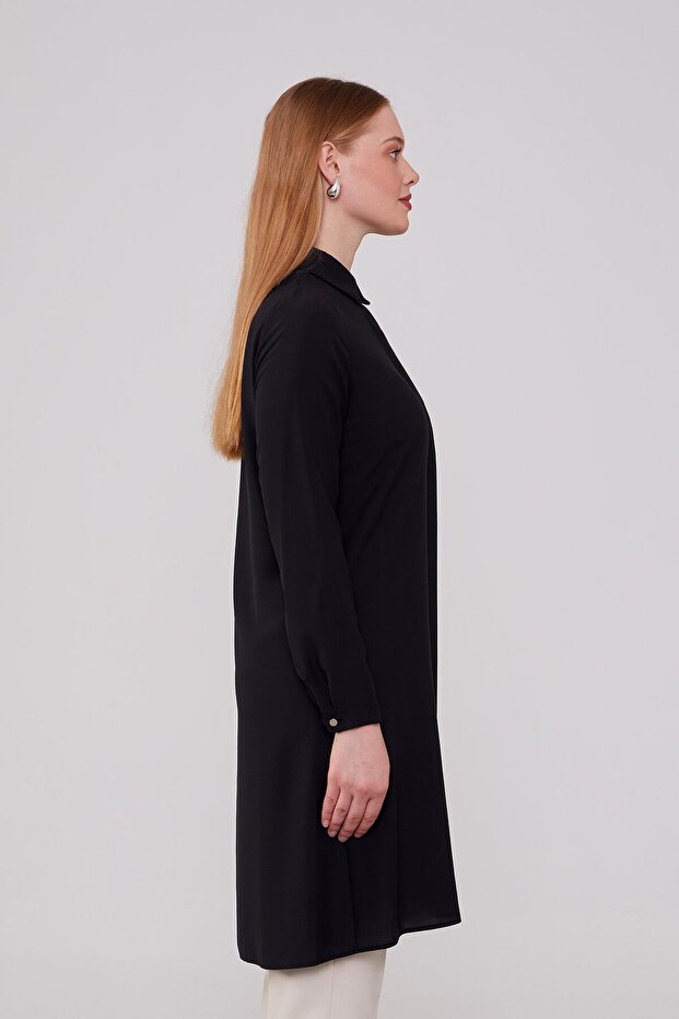 Siyah Şifon Tunik - 4