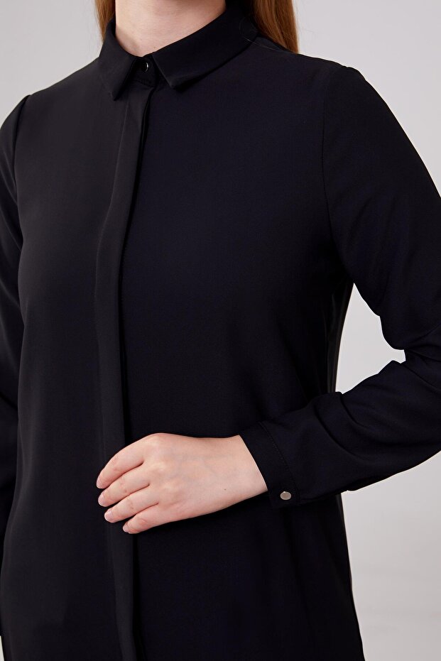Siyah Şifon Tunik - 5