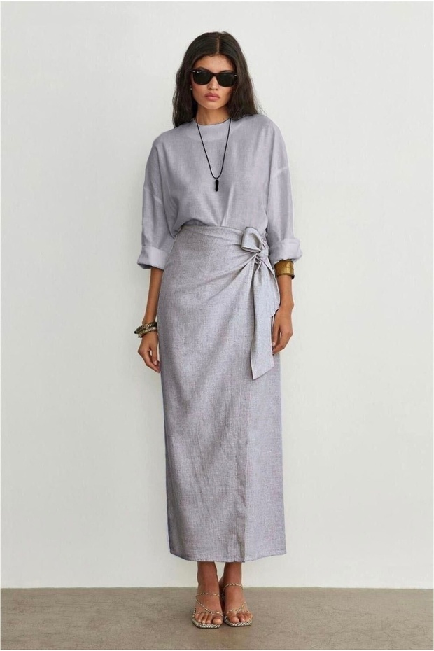 مجموعة مزدوجة من مزيج الكتان - 1