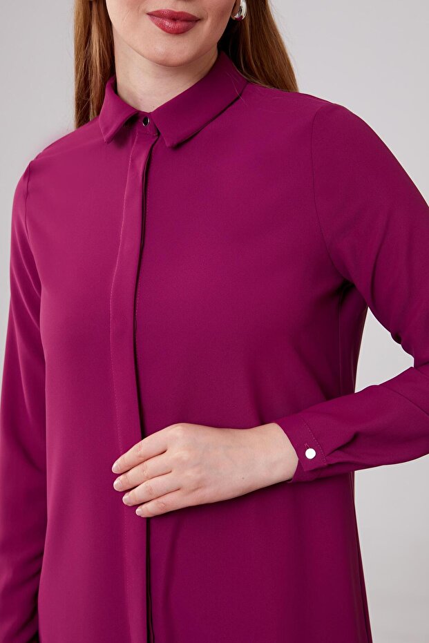 Fuşya Şifon Tunik - 5