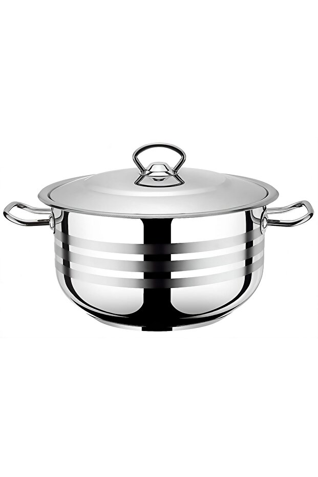 20 cm Deep Pot Stainless Steel - Steel Lid