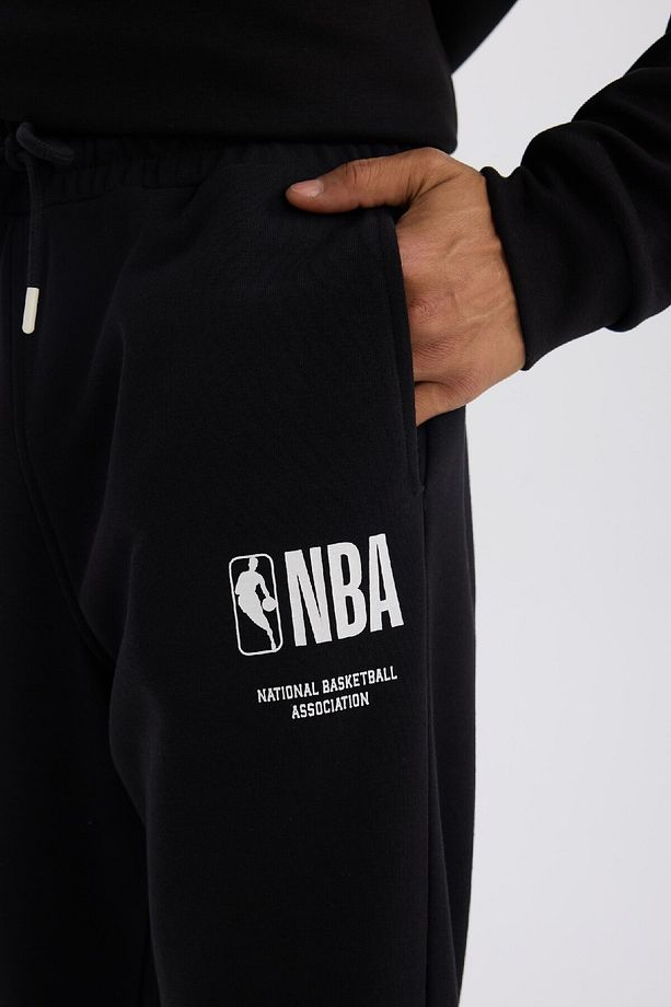 Fit Nba Wordmark Kalın Jogger Eşofman Altı Standart Fit Cepli Lastikli Paça D6576ax25sp - 5
