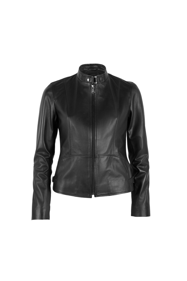 Paride Siyah Kadın Deri Ceket - 5