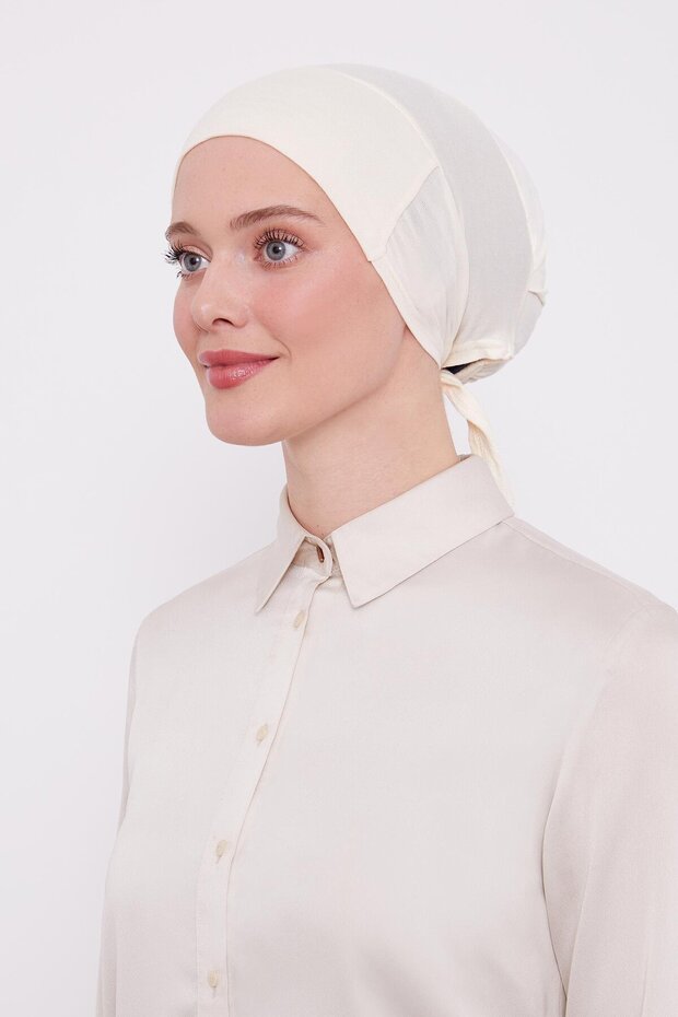 Krem Silikonlu Kaymaz Bone - 1