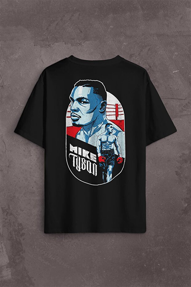 Mike Tyson Boxing Box Sports King Ring Back Front Printed Oversize T-Shirt Unisex T-Shirt