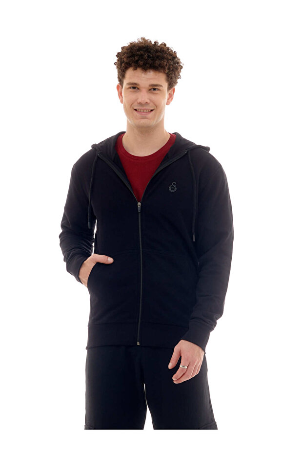 Men's Basic Zippered Sweatshirt E221235 - 1