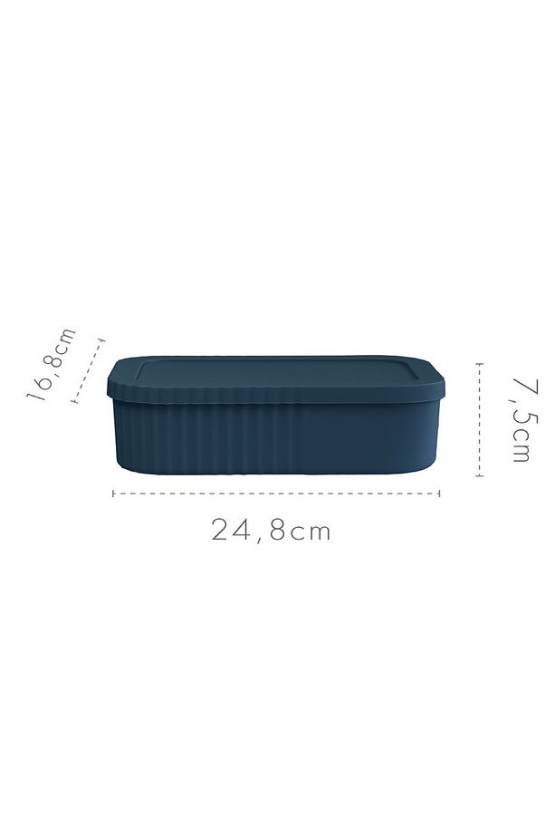 2 Adet Çok Amaçlı Kapaklı Mini Box Mutfak Banyo Makyaj Saklama Kutusu 3 Litre - 3