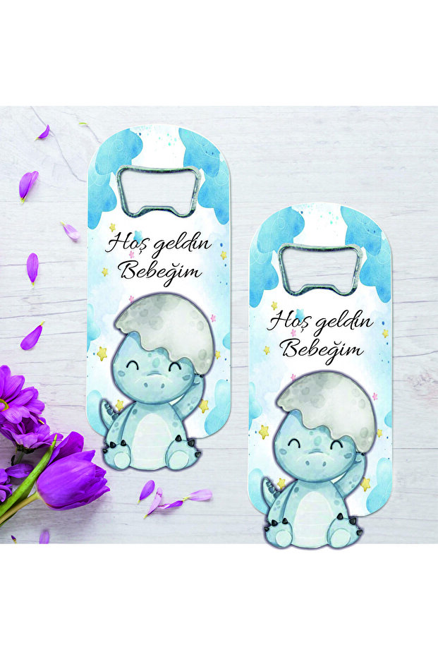 10Pcs Dinosaur Conpset Wooden Embossed Baby Opener Magnet