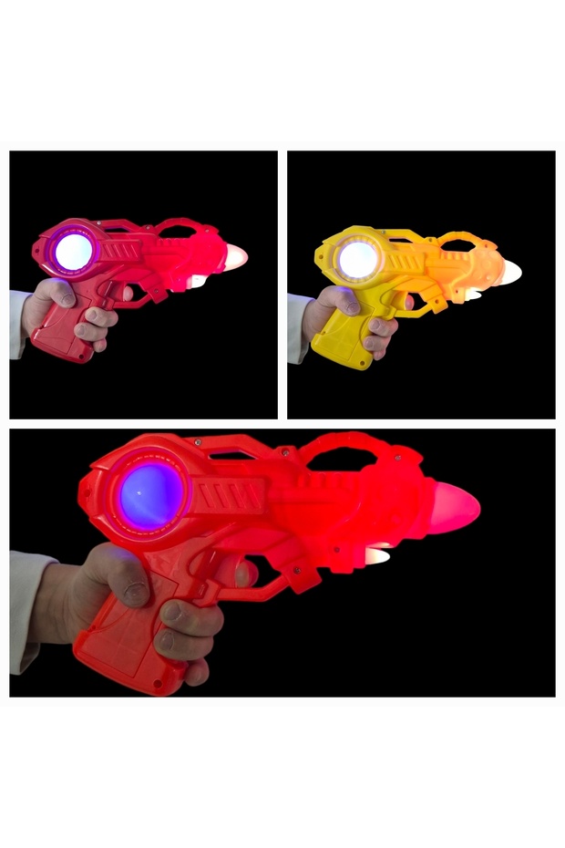 Pilli Işıklı Sesli Tabanca - 1