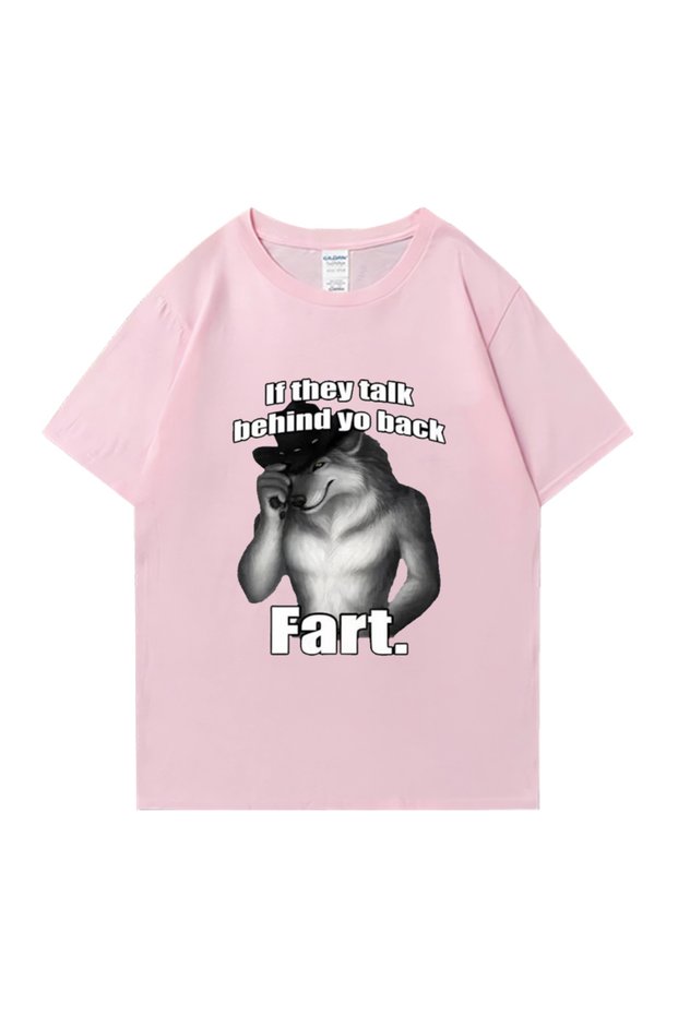 Fart Wolf Literally Me Graphic T-Shirt Men Women Funny Clothing Harajuku