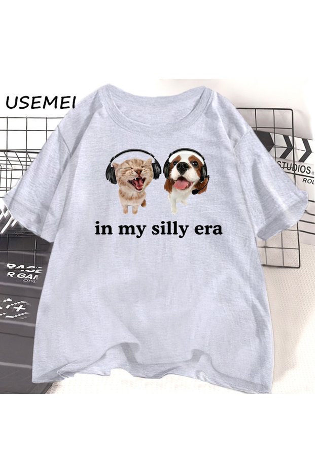 In My Age t Shirt Funny Meme Cat Dog Lover Tshirt Comfortable Cotton Short Sleeve T-Shirt Er