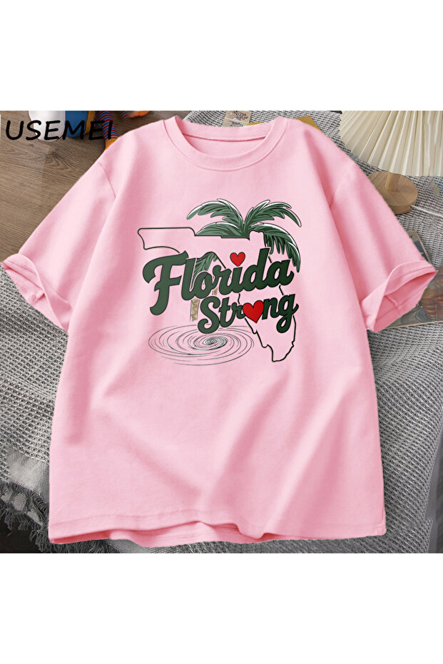 Florida Strong Graphic t Shirts Cotton Casual Short Sleeve Tshirts Male Printed Graphic Tees